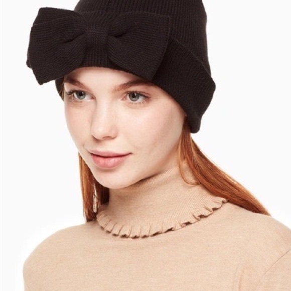 NWOT Kate Spade beanie with bow - Picture 2 of 4